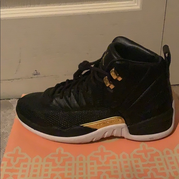 COPY - Jordan 12 Retro Black Metallic Gold White … - Picture 1 of 7
